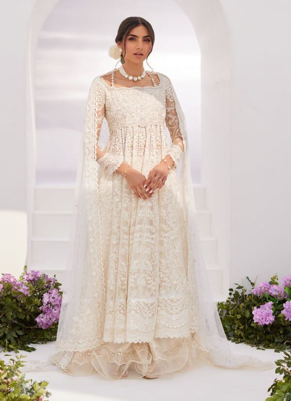 Farah Talib Aziz Zaza'24 Collection Maelle Ivory Embroidered