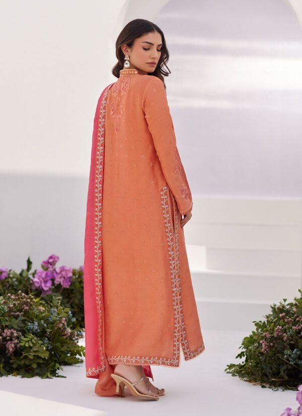 Farah Talib Aziz Zaza'24 Collection Elyna Coral Embroidered - Image 3