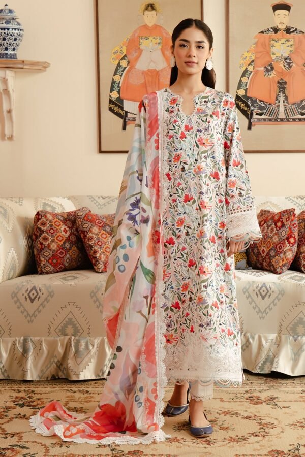 Elira - Malina Printed Lawn by Afrozeh