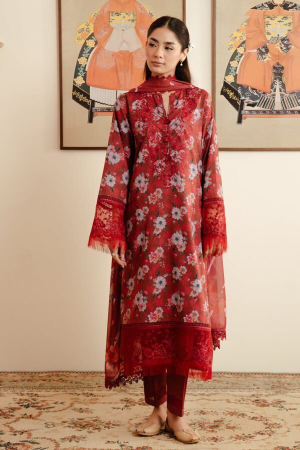 Karis- Malina Printed Lawn by Afrozeh