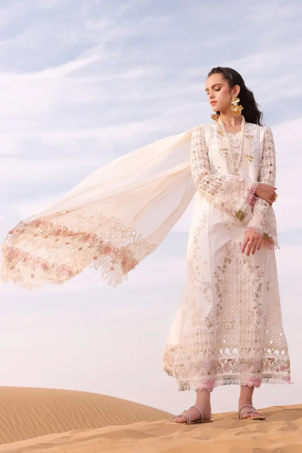 Chikankari Eid Edit 24 by Qalamkar KM-02 SAOIRSE