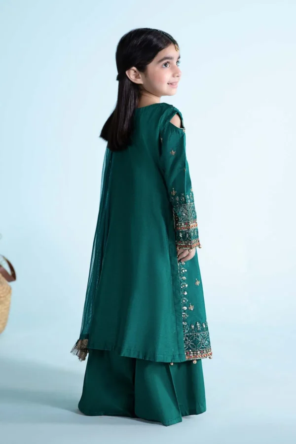 3 Piece Embroidered Cotton Silk Suit | MKS-EA24-13