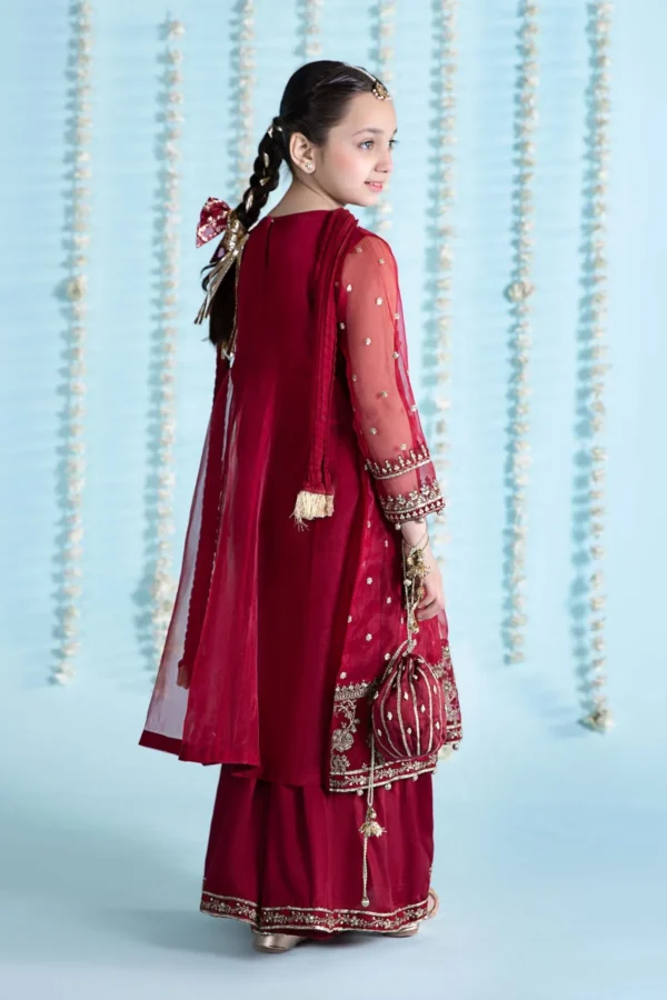 3 Piece Embroidered Organza Suit | MKS-EA24-28