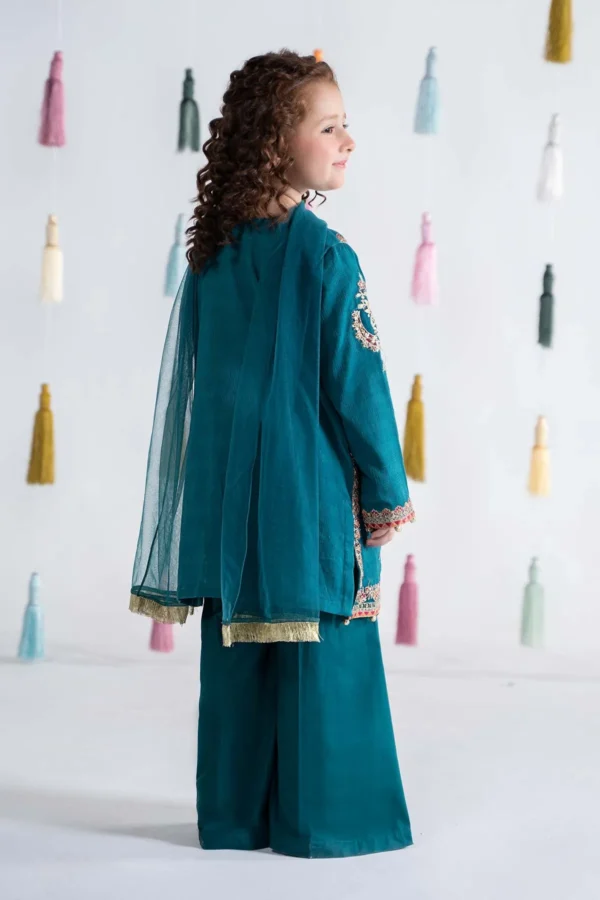 3 Piece Embroidered Doria Cotton Suit | MKD-EA24-19