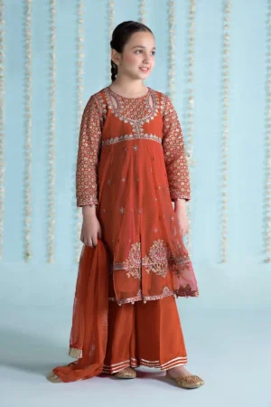 3 Piece Embroidered Net Suit | MKS-EA24-02