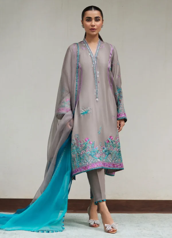 Farah Talib Aziz Luxe Pret By Natalya Charcoal