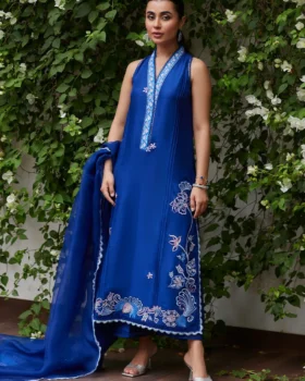 Farah Talib Aziz Luxe Pret By Inga Ink Blue