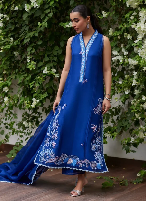 Farah Talib Aziz Luxe Pret By Inga Ink Blue