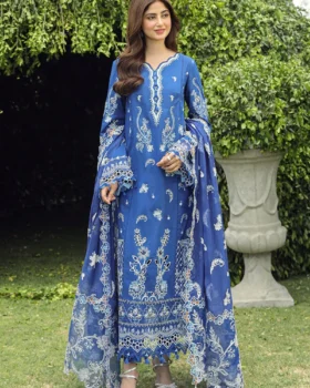 Qalamkar Festive Lawn 24 By PS-08 FARHEEN