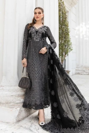 Maria B Embroidered Chiffon Suit | MPC-24-101