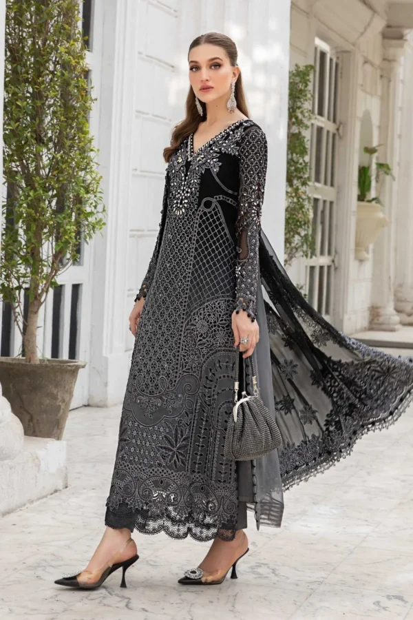 Maria B Embroidered Chiffon Suit | MPC-24-101