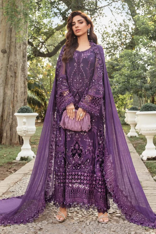 Maria B Embroidered Chiffon Suit | MPC-24-102