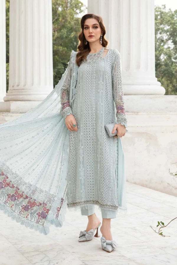 Maria B Embroidered Chiffon Suit | MPC-24-103