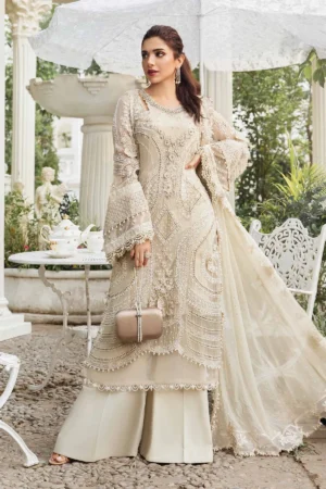 Maria B Embroidered Chiffon Suit | MPC-24-104