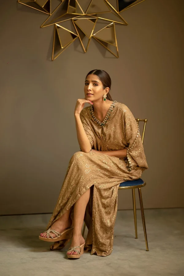 KF-15221-Almond By Kaftans Ayesha Somaya