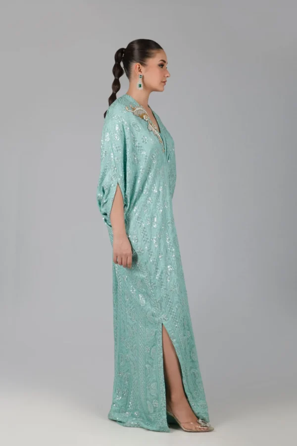 15739-SeaGreen By Kaftans Ayesha Somaya