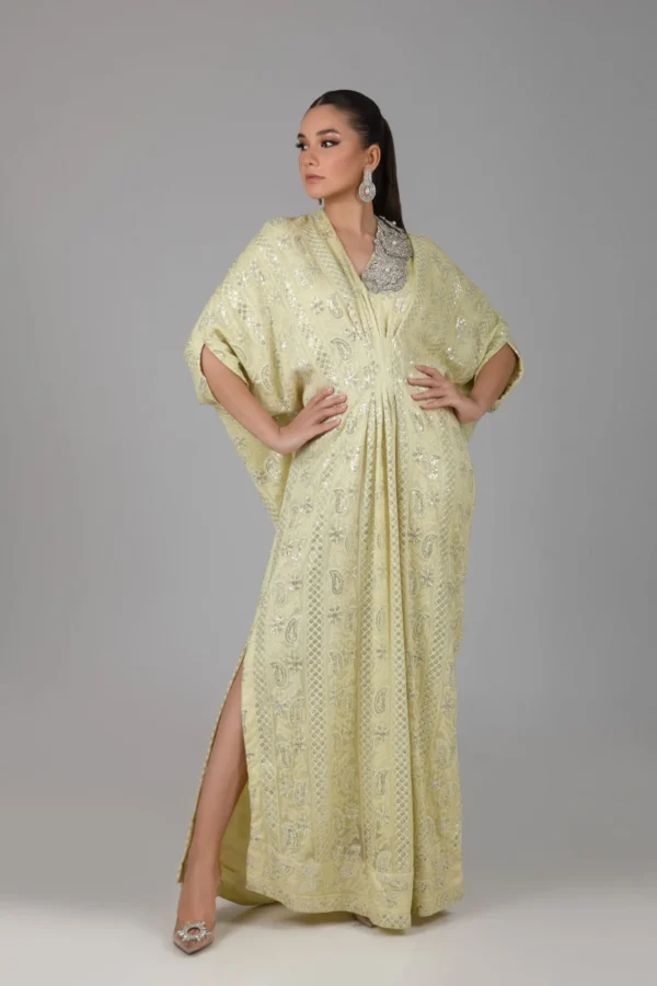 15738-Lime By Kaftans Ayesha Somaya