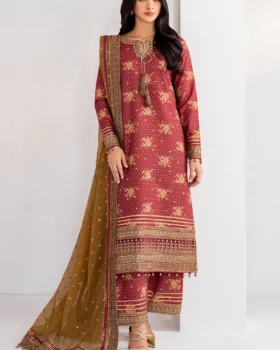 Jazmin Embroidered Raw Silk UR-7029