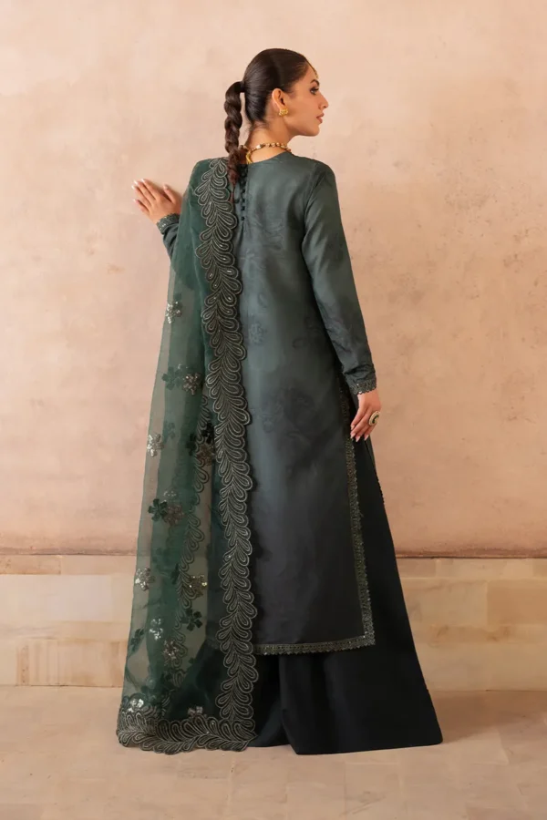 Iznik Printed Formals UE-324 Embroidered Raw Silk