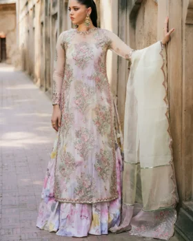 Iznik Printed Formals UE-320 Printed Raw Silk
