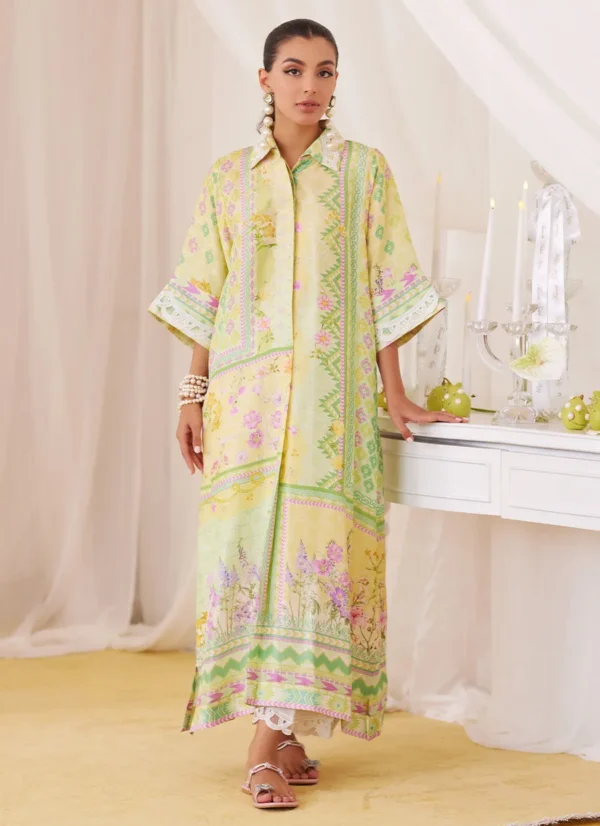 Farah Talib Aziz Butter Yellow Shirt Dress