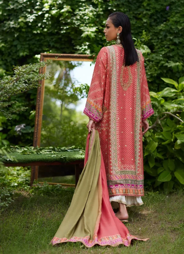 Mayna Festive Prints 24 Bazif Burnt Orange Shirt And Dupatta