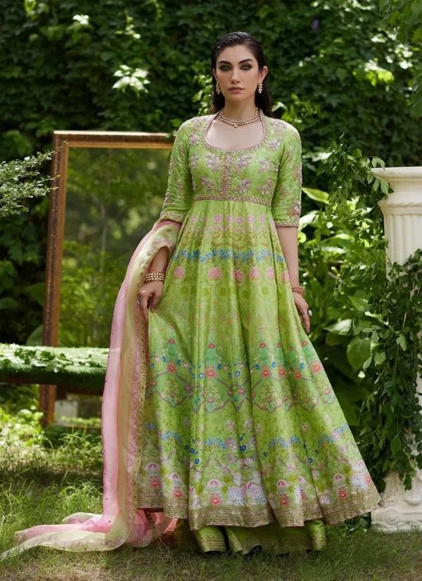 Mayna Festive Prints 24 Limees Kalidaar With Dupatta