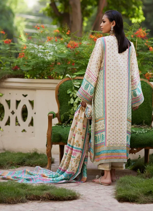 Mayna Festive Prints 24 Nural Ivory Kurta And Dupatta