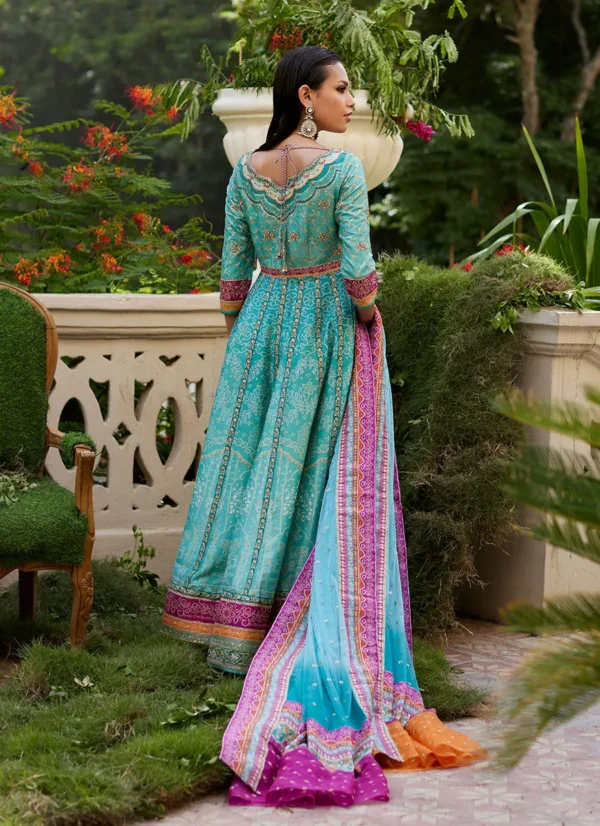 Mayna Festive Prints 24 Zaiba Turquoise Kalidaar