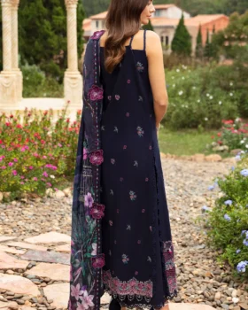 Ramsha Deep Blue-3PC Lawn Embroidered SUIT-Z-803