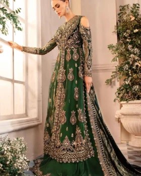 Maria B 3 Piece Unstitched Embroidered Organza Suit | BD-2904