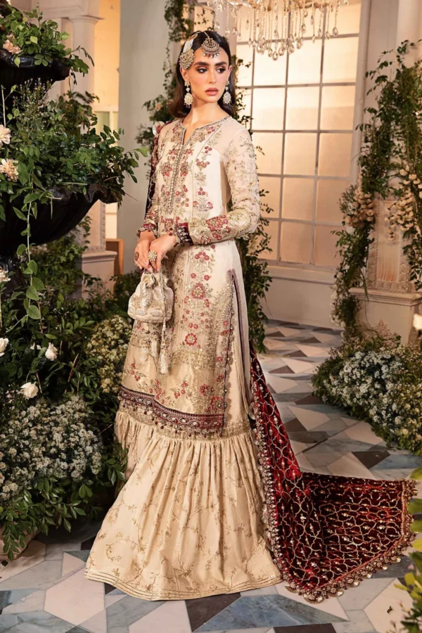 Maria B 3 Piece Unstitched Embroidered Organza Suit | BD-2905