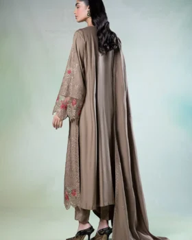 Maria B 3 Piece Embroidered Linen Suit | DW-W24-65