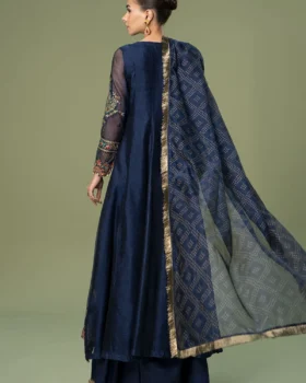 Maria B 3 Piece Embroidered Paper Cotton Suit | DW-W24-04