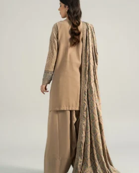 Maria B 3 Piece Embroidered Khaddar Suit | DW-W24-12