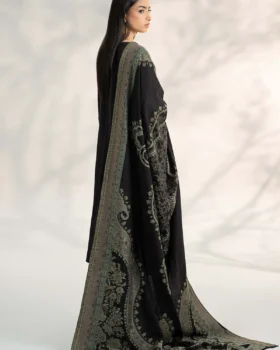 Maria B 3 Piece Embroidered Khaddar Suit | DW-W24-19