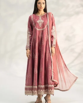 Maria B 3 Piece Embroidered Jacquard Suit | DW-W24-81