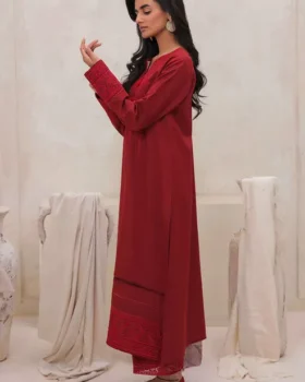 Mushq Wisteria Winters Basic Pret 24 Red Wonder