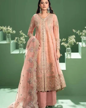 Maria B 3 Piece Embroidered Organza Suit | SF-W24-01
