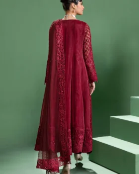 Maria B 3 Piece Embroidered Organza Suit | SF-W24-46