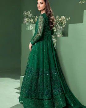 Maria B 3 Piece Embroidered Organza Suit | SF-W24-70