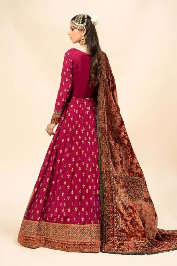 Maria B 3 Piece Embroidered Raw Silk Suit | SF-W24-26