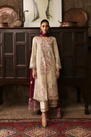 Qalamkar Qlinekari Linen By LM-01 FAYE