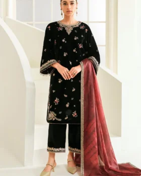 Baroque Embroidered Velvet UF-746