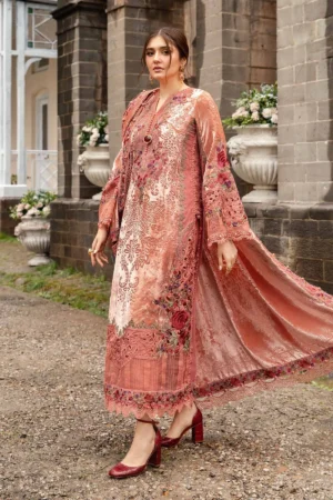 Maria B Winter Luxe Embroidered Palachi Suit | DL-1206