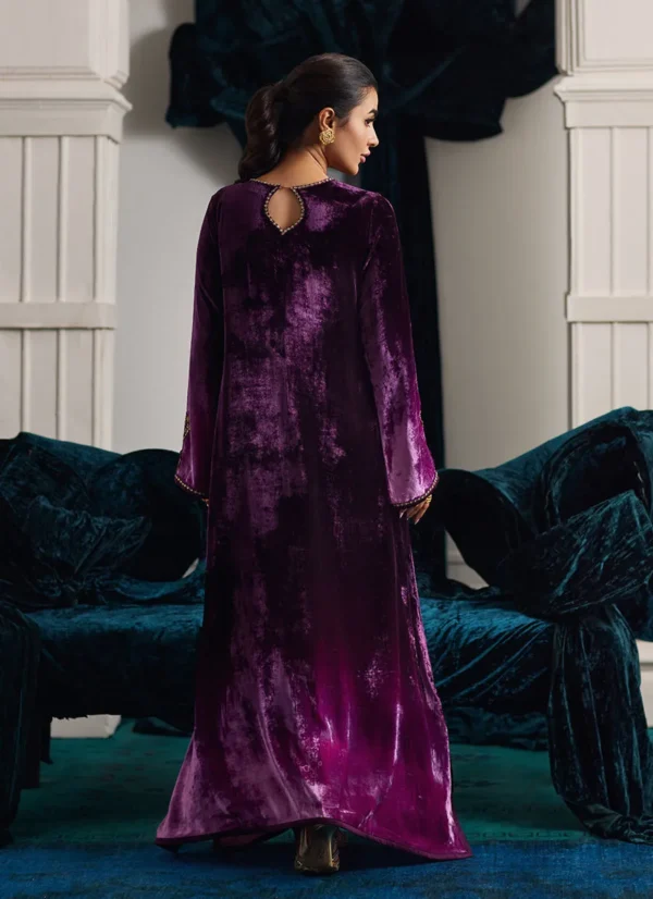 Farah Talib Aziz Velvet Nia Ombre Velvet Kaftan