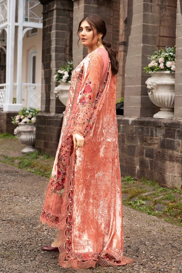 Maria B Winter Luxe Embroidered Palachi Suit | DL-1206