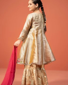 Maria B Kids Embroidered Zari jacquard Suit | MKS-W24-03