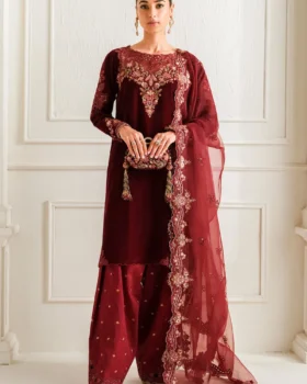 Baroque Embroidered Velvet UF-747