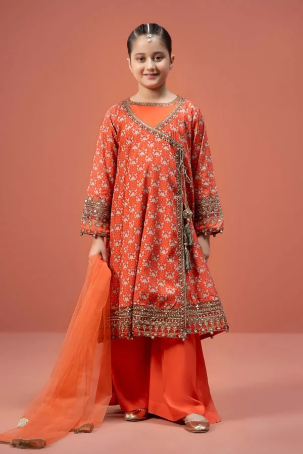 Maria B Kids Printed Linen Suit | MKD-W24-16